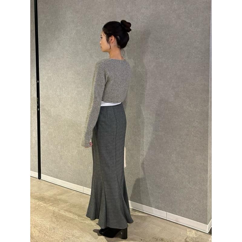 Cocodeal 氣質珍珠釦兩件式修身針織外套 針織衫 灰-細節圖6