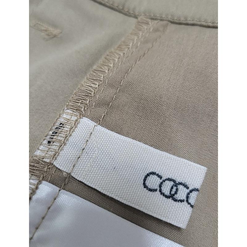 正品全新 Cocodeal 休閒高腰抽繩縮口工裝褲 卡其1號-細節圖7