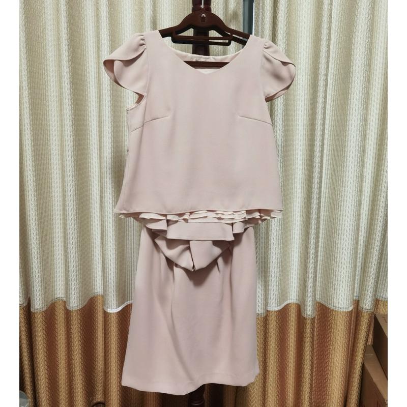 Apuweiser-riche 三千金 精品鬱金香袖蝴蝶結套裝 粉1號-細節圖6