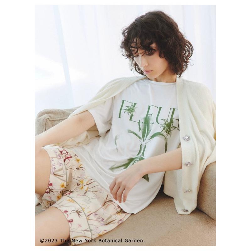 Snidel Home 紐約植物園聯名 花卉印花舒柔親膚家居短袖T 睡衣 居家服 粉 SHCT232059-細節圖5