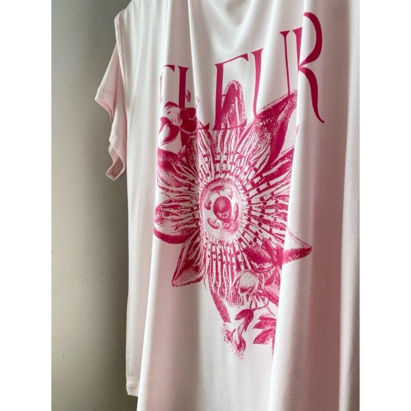 Snidel Home 紐約植物園聯名 花卉印花舒柔親膚家居短袖T 睡衣 居家服 粉 SHCT232059-細節圖7