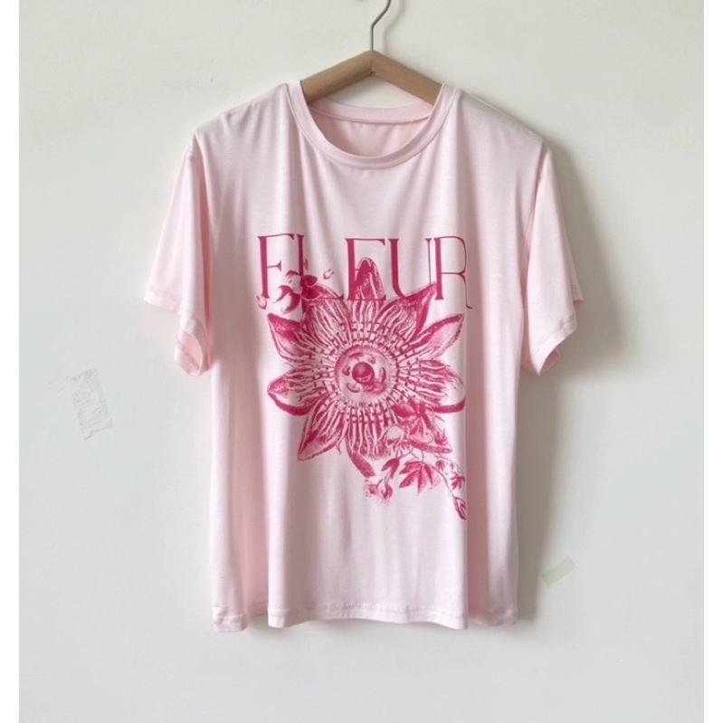 Snidel Home 紐約植物園聯名 花卉印花舒柔親膚家居短袖T 睡衣 居家服 粉 SHCT232059-細節圖8