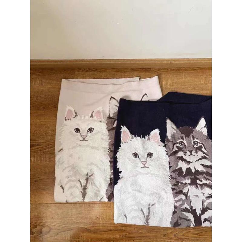 Gelato Pique 軟綿綿超可愛貓貓毛毯 蓋毯 深藍-細節圖4