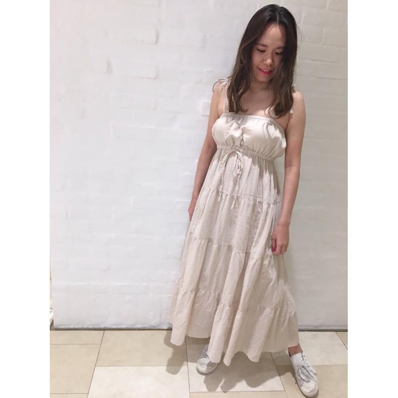 Gelato pique 浪漫細肩帶親膚純棉蛋糕層次傘擺睡裙 睡衣 家居服 蜜桃粉-細節圖6