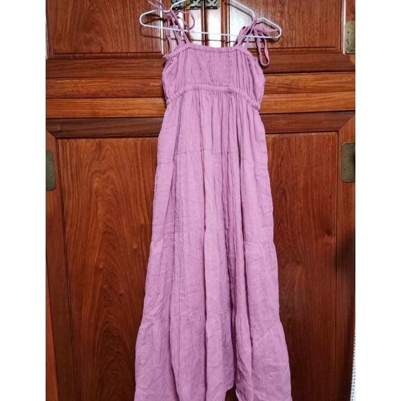 Gelato pique 浪漫細肩帶親膚純棉蛋糕層次傘擺睡裙 睡衣 家居服 蜜桃粉-細節圖9