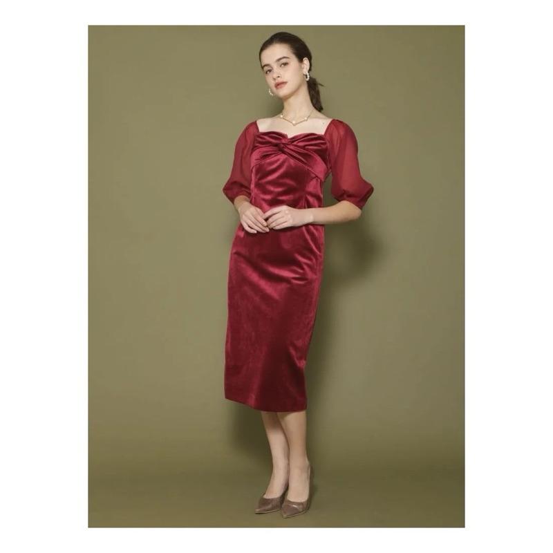 全新吊牌在 Lagunamoon Lady 典雅絲絨感挖背澎袖洋裝 禮服 黑S-細節圖3