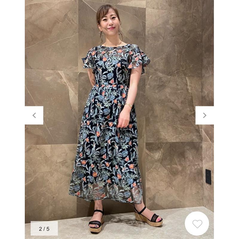 Grace Continental 5萬日幣 精品超美花鳥刺繡V領洋裝 禮服 婚禮 36-細節圖5