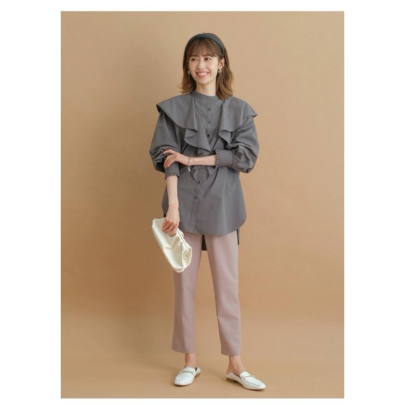 Apuweiser-riche 三千金修身壓縫西裝褲 玫瑰粉2號-細節圖3