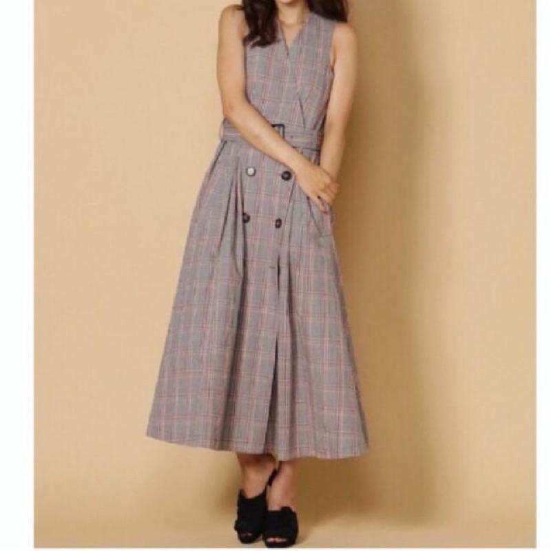 正品全新 And Couture 經典三穿三件式格紋雙排釦翻領風衣外套 38號-細節圖3
