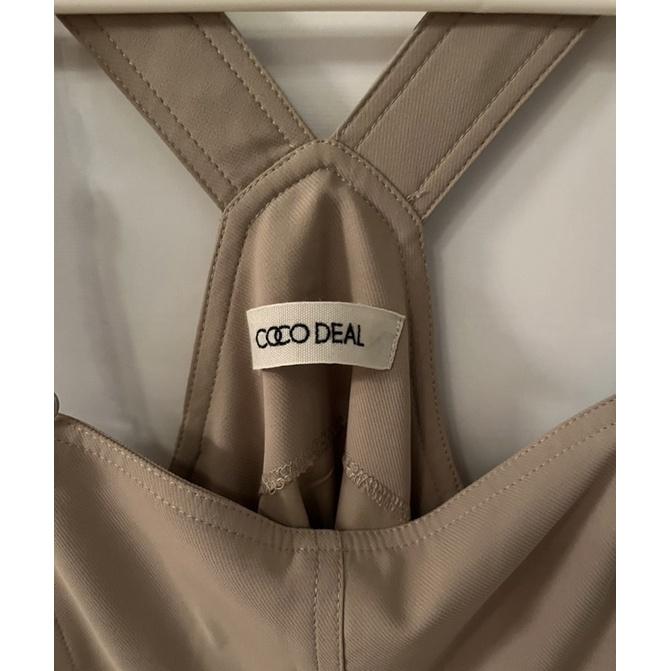 Cocodeal 超可愛精緻背帶背心大傘擺洋裝 卡其米2號-細節圖9