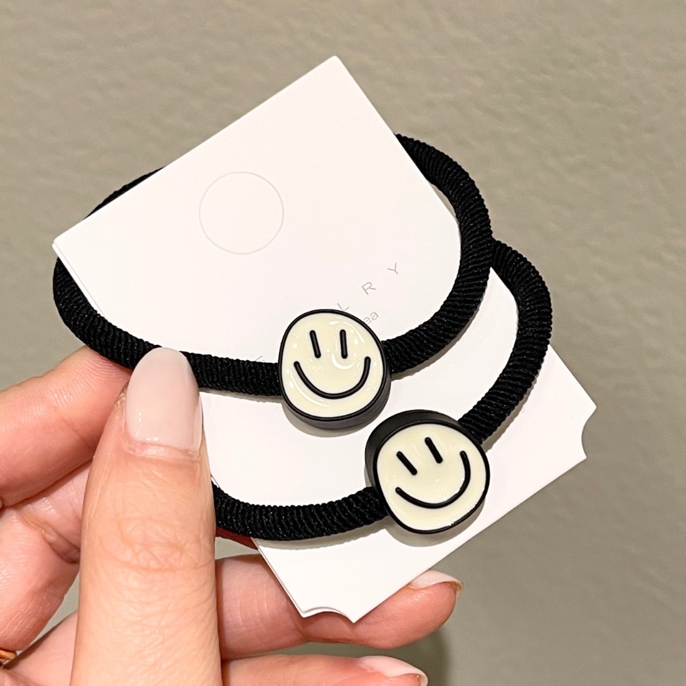￼韓國高質感合金滴油笑臉髮圈A-2.27-細節圖5