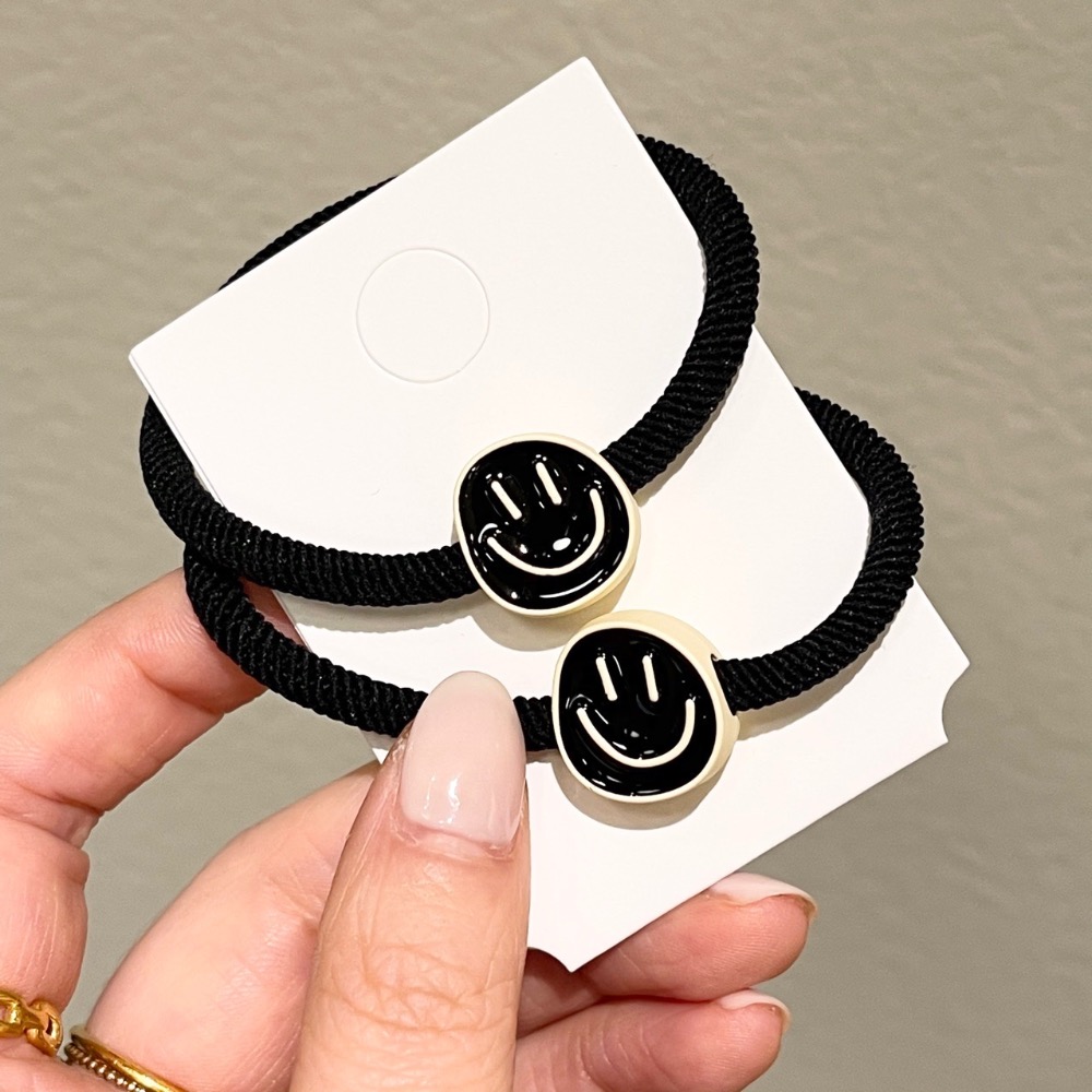 ￼韓國高質感合金滴油笑臉髮圈A-2.27-細節圖6