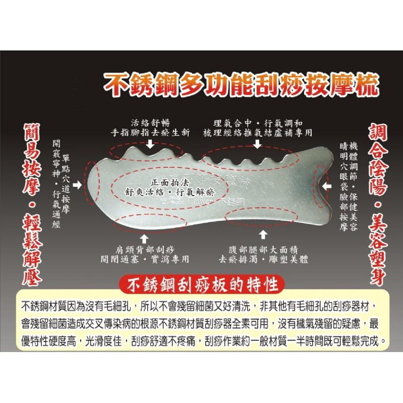 魚形/後三角不銹鋼刮痧板 (304#不銹鋼材質)-細節圖5
