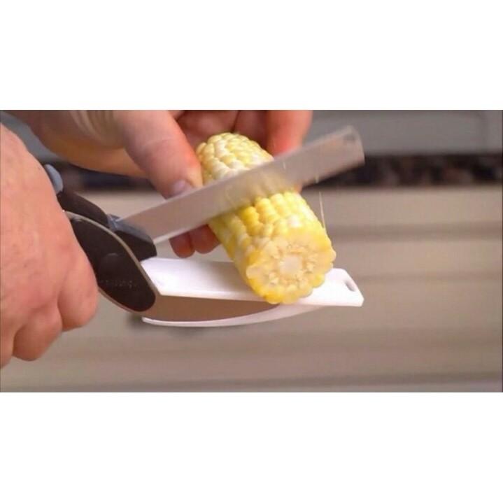 卡簧版 彈簧版 多功能切菜蔬菜剪刀Clever Cutter 刀具砧板二合一 蔬菜 食物剪刀-細節圖6