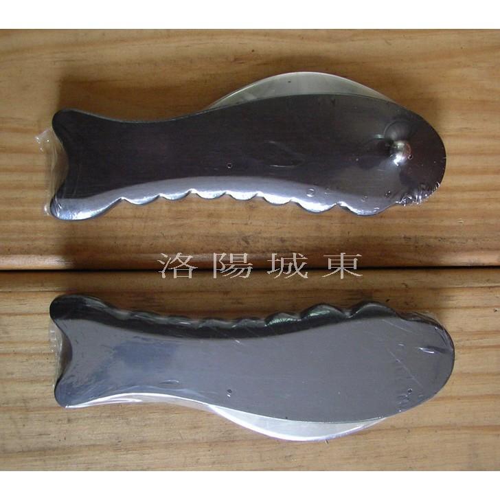 (木製)魚型 魚眼刮板按摩梳 不鏽鋼製-細節圖3