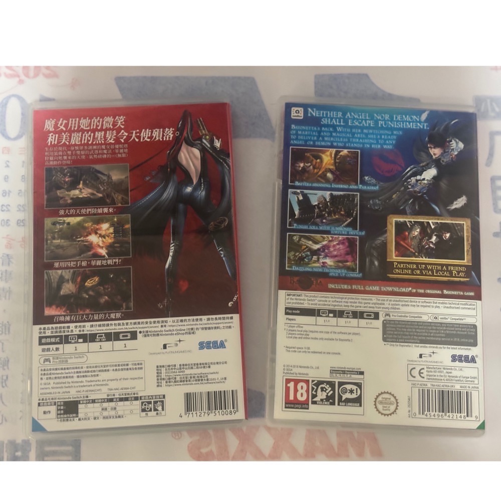 蓓優妮塔 魔兵驚天錄 Bayonetta 1 2 有中文 switch 遊戲-細節圖3