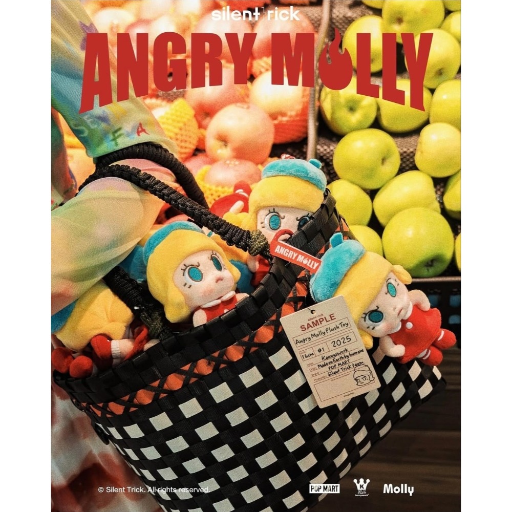 (預購)POP MART ANGRY MOLLY SIMPLE#1 毛絨掛件-規格圖1