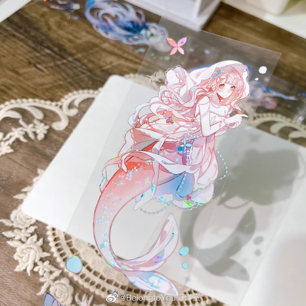 T92fu｜分裝｜Belongtoyou｜迷境四時異想2｜PET｜貝殼光｜人物｜紙膠帶分裝｜手帳素材｜咕卡｜現貨-細節圖8