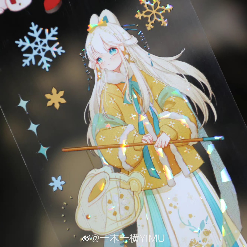 T92fu｜分裝｜一木一橫｜游園若夢｜PET｜貝殼光｜人物｜紙膠帶分裝｜手帳素材｜現貨-細節圖5