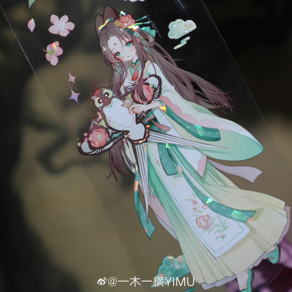 T92fu｜分裝｜一木一橫｜游園若夢｜PET｜貝殼光｜人物｜紙膠帶分裝｜手帳素材｜現貨-細節圖7