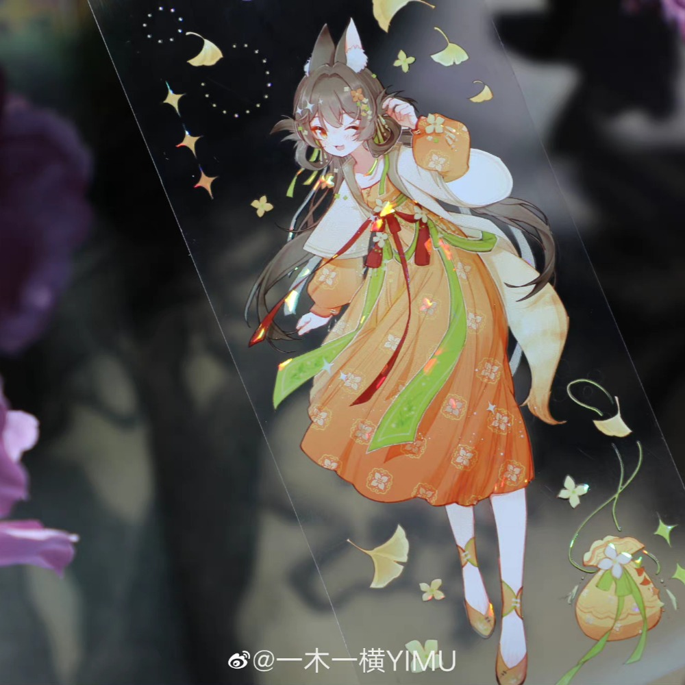 T92fu｜分裝｜一木一橫｜游園若夢｜PET｜貝殼光｜人物｜紙膠帶分裝｜手帳素材｜現貨-細節圖9