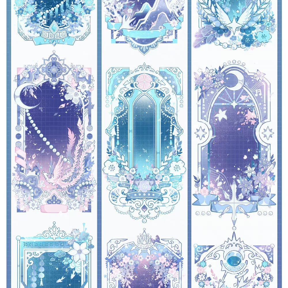 T92fu｜分裝｜一木一橫｜紫琳奇境｜PET｜鐳射銀｜背景｜紙膠帶分裝｜手帳素材｜現貨-細節圖2