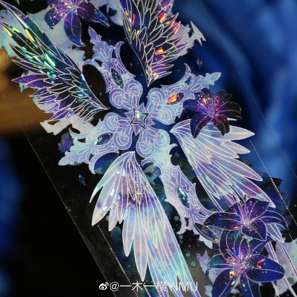 T92fu｜分裝｜一木一橫｜湛藍瀲灧｜PET｜貝殼光｜背景｜紙膠帶分裝｜手帳素材｜現貨-細節圖4