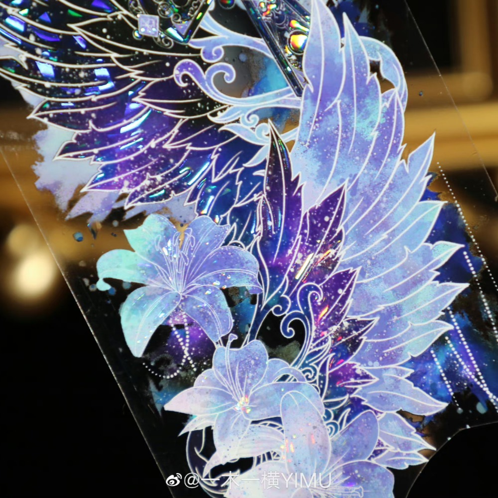 T92fu｜分裝｜一木一橫｜湛藍瀲灧｜PET｜貝殼光｜背景｜紙膠帶分裝｜手帳素材｜現貨-細節圖8