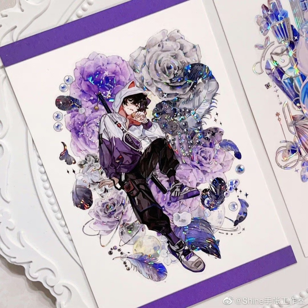 T92fu｜分裝｜SHINE｜黛紫｜PET｜貝殼光｜和指糖承製｜循環分裝｜手帳素材｜現貨-細節圖9