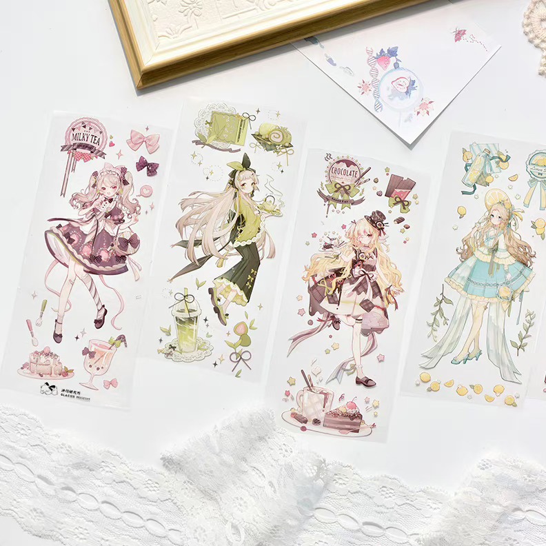 T92fu｜分裝｜冰川研究所｜貝蒂的茶會｜PET｜人物｜自己印承製｜循環分裝｜手帳素材｜現貨-細節圖4