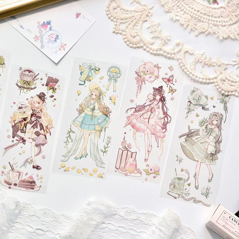 T92fu｜分裝｜冰川研究所｜貝蒂的茶會｜PET｜人物｜自己印承製｜循環分裝｜手帳素材｜現貨-細節圖5