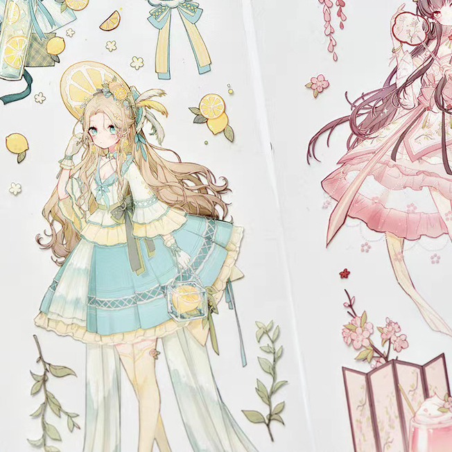 T92fu｜分裝｜冰川研究所｜貝蒂的茶會｜PET｜人物｜自己印承製｜循環分裝｜手帳素材｜現貨-細節圖7