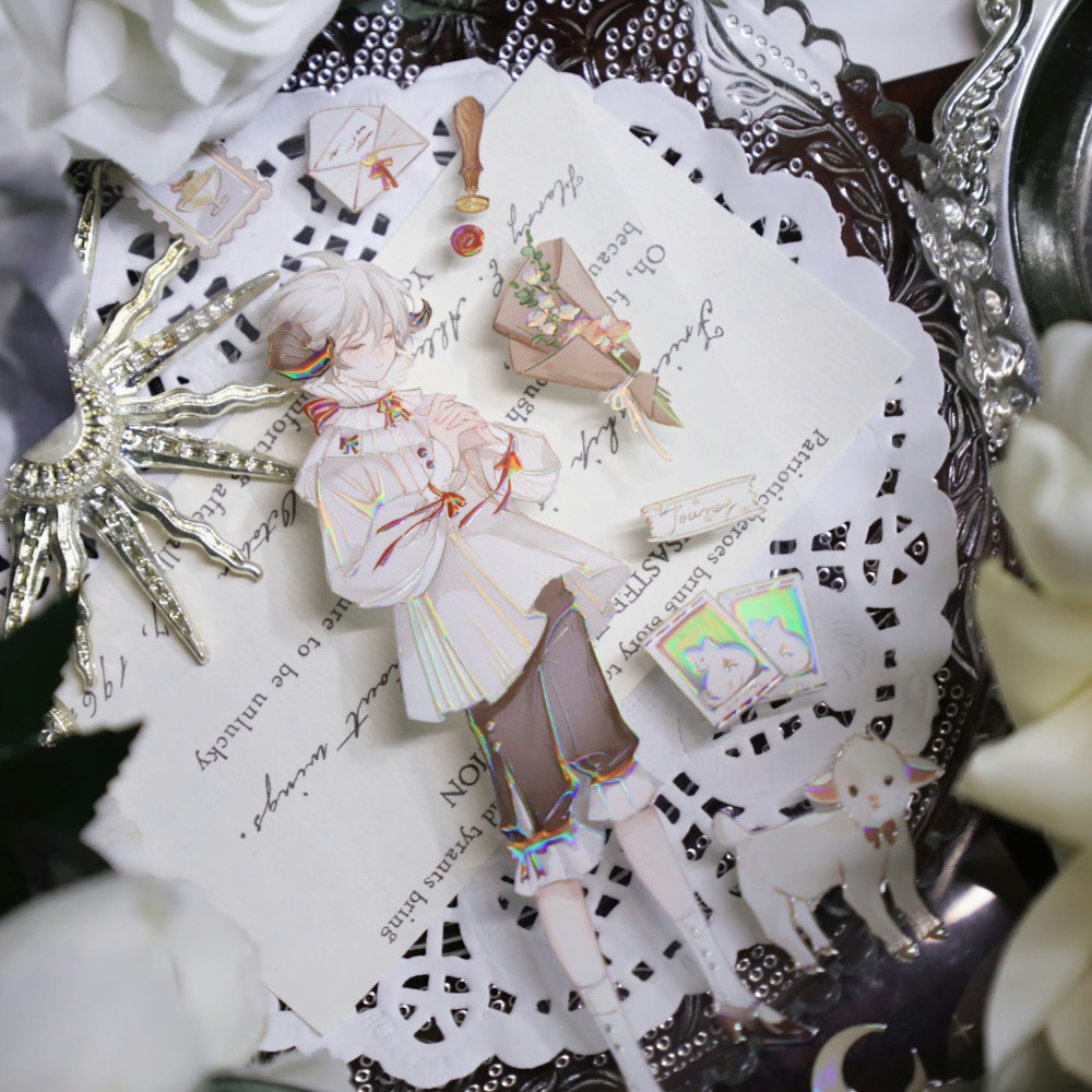 T92fu｜分裝｜冰川研究所｜沉睡森林｜PET｜虹光｜人物｜自己印承製｜循環分裝｜手帳素材｜咕卡｜現貨-細節圖7