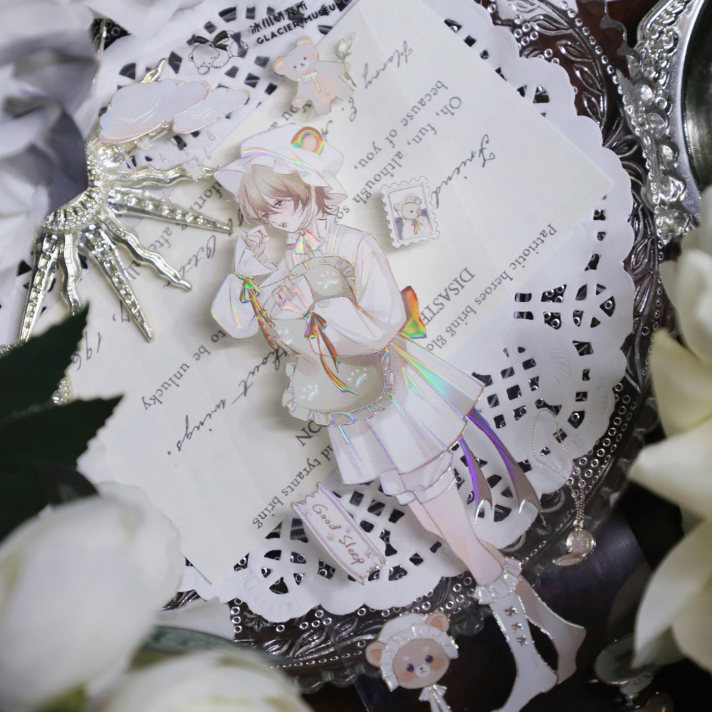 T92fu｜分裝｜冰川研究所｜沉睡森林｜PET｜虹光｜人物｜自己印承製｜循環分裝｜手帳素材｜咕卡｜現貨-細節圖8