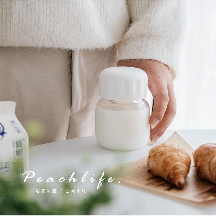 ♡peachlife.♡「台灣現貨」早餐玻璃牛奶杯 玻璃杯 牛奶杯 玻璃可微波-細節圖7