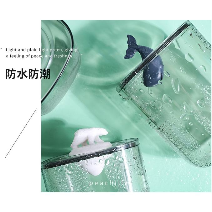 ♡peachlife.♡「台灣現貨」桌上收納盒 北極熊鯨魚收納盒 棉花棒收納 化妝棉收納 收納 收納盒-細節圖4