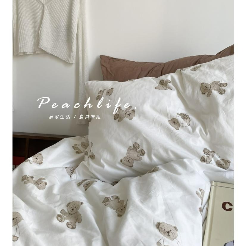 ♡Peachlife.♡「台灣現貨」100%棉床包 春夏季茶花床包 奶油床包 花草床包 森林床包 透氣平滑床包 花花草草-細節圖9