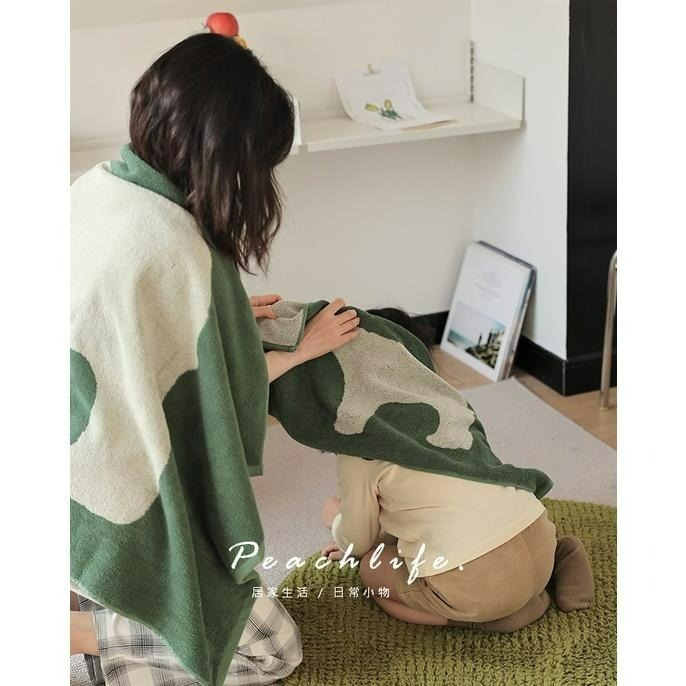 ♡peachlife.♡「台灣現貨」北極熊純棉毛巾浴巾 吸水浴巾 吸水毛巾 動物毛巾 兒童用毛巾 北極熊浴巾 童趣毛巾毛-細節圖2