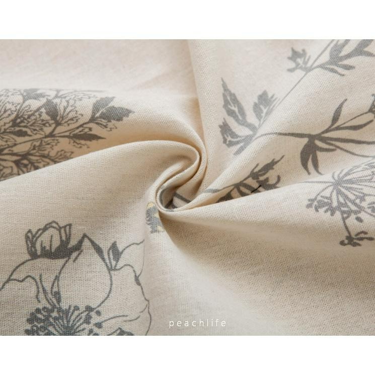 ♡Peachlife.♡「台灣現貨」浪漫門簾 花草門簾 清新門簾 棉麻 花朵 門簾 花花草草 厚磅棉麻門簾 居家裝飾 家-細節圖4