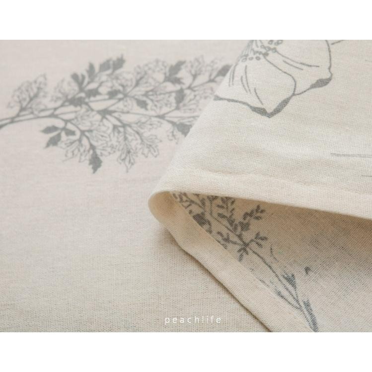 ♡Peachlife.♡「台灣現貨」浪漫門簾 花草門簾 清新門簾 棉麻 花朵 門簾 花花草草 厚磅棉麻門簾 居家裝飾 家-細節圖5