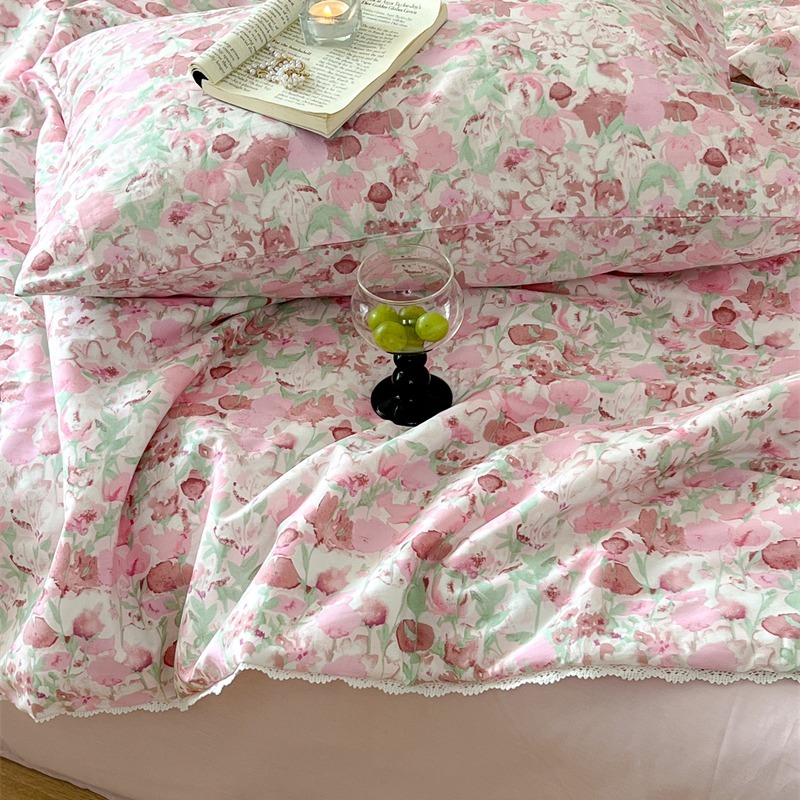 ♡peachlife.♡「台灣現貨」100%棉質碎花涼被 涼被 被子 春夏涼被 薄被 可加購同款枕套 熱銷涼被 被子-細節圖6