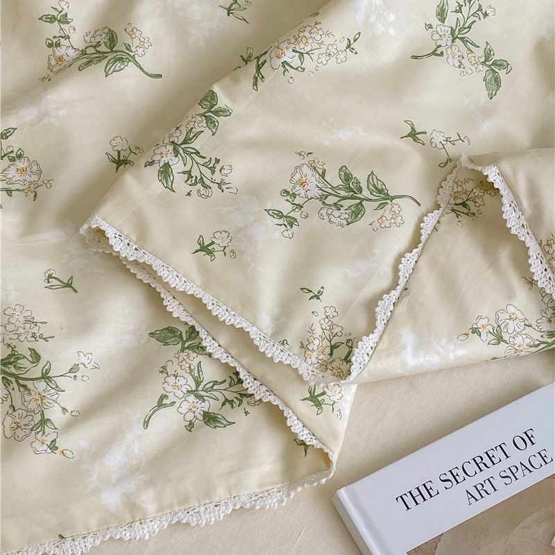 ♡peachlife.♡「台灣現貨」100%棉質碎花涼被 涼被 被子 春夏涼被 薄被 可加購同款枕套 熱銷涼被 被子-細節圖8