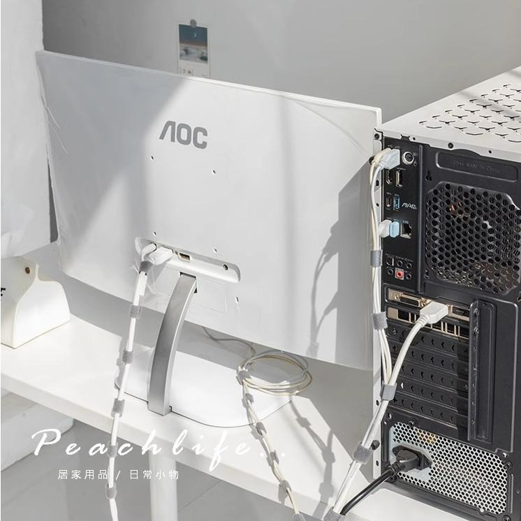 ♡peachlife.♡「台灣現貨」收納小幫手 手撕魔鬼氈 魔鬼氈捲線收納 魔鬼氈束帶 小型魔鬼氈束帶 日常收納-細節圖8