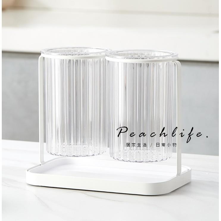 ♡peachlife.♡「台灣現貨」純白瀝水餐具組 筷子瀝水架 餐具瀝水收納架 收納小幫手 筷子收納架 可拆卸清洗方便-細節圖3