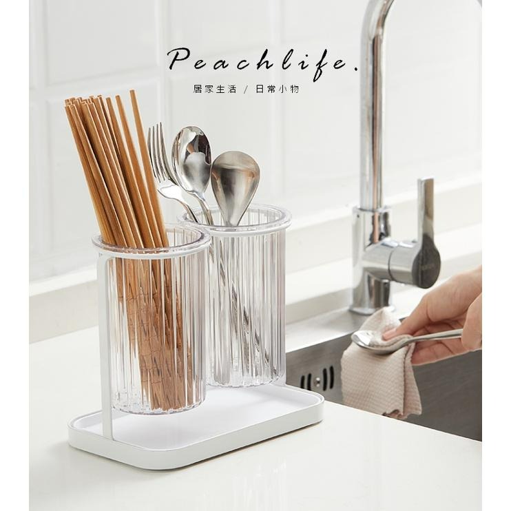 ♡peachlife.♡「台灣現貨」純白瀝水餐具組 筷子瀝水架 餐具瀝水收納架 收納小幫手 筷子收納架 可拆卸清洗方便-細節圖5