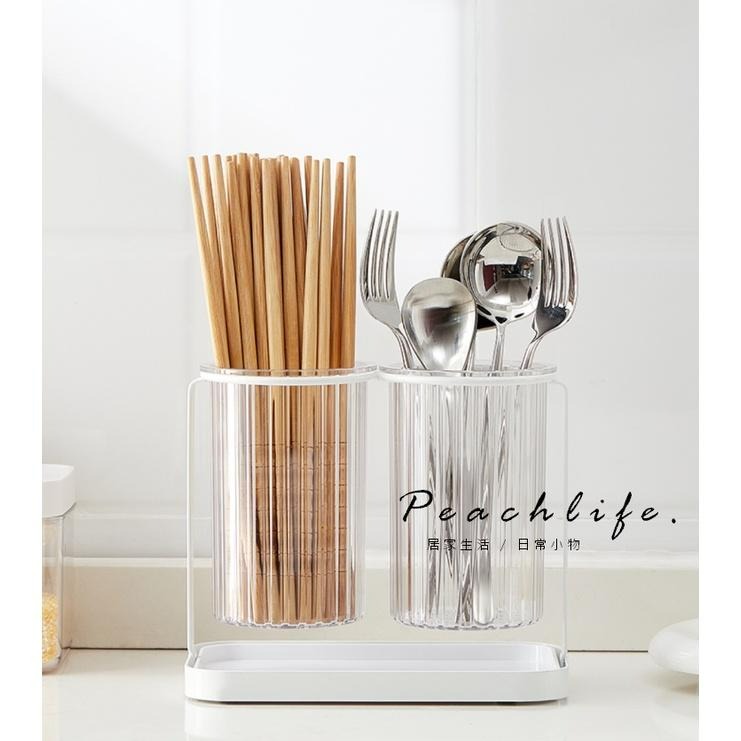 ♡peachlife.♡「台灣現貨」純白瀝水餐具組 筷子瀝水架 餐具瀝水收納架 收納小幫手 筷子收納架 可拆卸清洗方便-細節圖7