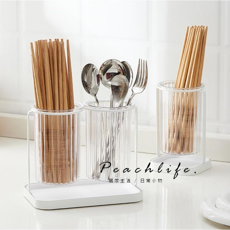 ♡peachlife.♡「台灣現貨」純白瀝水餐具組 筷子瀝水架 餐具瀝水收納架 收納小幫手 筷子收納架 可拆卸清洗方便-細節圖9