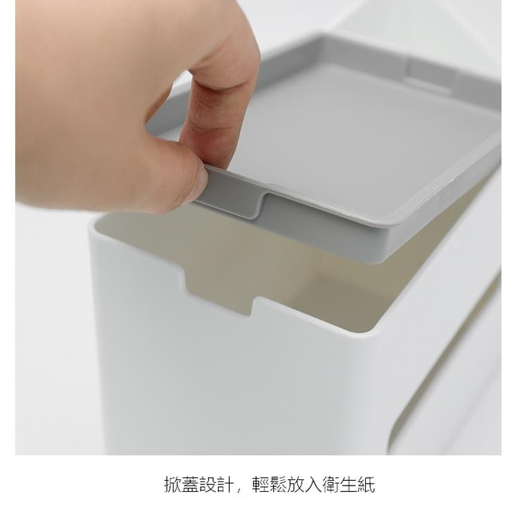 ♡peachlife.♡「台灣現貨」多功能收納衛生紙盒 面紙盒 衛生紙盒 多功能收納盒 面紙盒 面紙收納盒 居家小物 收-細節圖6