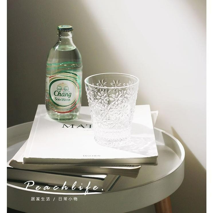 ♡peachlife.♡「台灣現貨」法式碎花玻璃杯 玻璃杯 碎花杯子 水杯 茶杯 辦公室小物 居家水杯 咖啡杯 牛奶杯-細節圖4