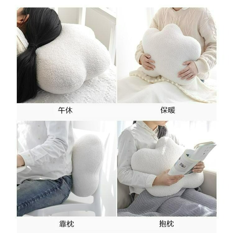 ♡peachlife.♡「台灣現貨」軟綿綿雲朵抱枕 可愛造型靠枕 白雲抱枕 午睡枕 沙發枕 頭枕 裝飾 生活小物 抱枕-細節圖5